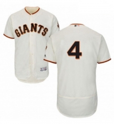 Mens Majestic San Francisco Giants 4 Mel Ott Cream Home Flex Base Authentic Collection MLB Jersey