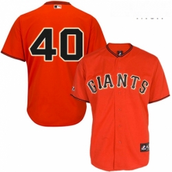 Mens Majestic San Francisco Giants 40 Madison Bumgarner Replica Orange Old Style MLB Jersey