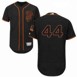Mens Majestic San Francisco Giants 44 Willie McCovey Black Alternate Flex Base Authentic Collection MLB Jersey