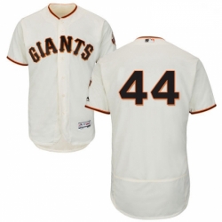Mens Majestic San Francisco Giants 44 Willie McCovey Cream Home Flex Base Authentic Collection MLB Jersey