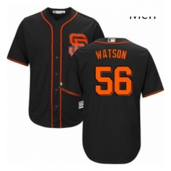 Mens Majestic San Francisco Giants 56 Tony Watson Replica Black Alternate Cool Base MLB Jersey 