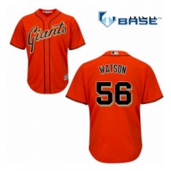 Mens Majestic San Francisco Giants 56 Tony Watson Replica Orange Alternate Cool Base MLB Jersey 
