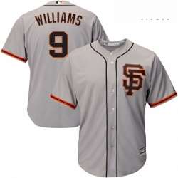 Mens Majestic San Francisco Giants 9 Matt Williams Replica Grey Road 2 Cool Base MLB Jersey