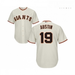 Mens San Francisco Giants 19 Tyler Austin Replica Cream Home Cool Base Baseball Jersey 