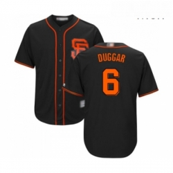 Mens San Francisco Giants 6 Steven Duggar Replica Black Alternate Cool Base Baseball Jersey 