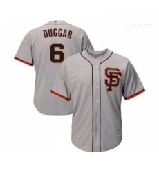 Mens San Francisco Giants 6 Steven Duggar Replica Grey Road 2 Cool Base Baseball Jersey 