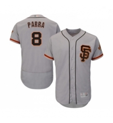 Mens San Francisco Giants 8 Gerardo Parra Grey Alternate Flex Base Authentic Collection Baseball Jersey