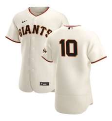 San Francisco Giants 10 Evan Longoria Men Nike Cream Home 2020 Authentic Player MLB Jersey