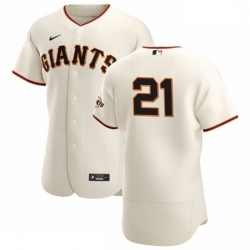 San Francisco Giants 21 Joey Bart Men Nike Cream Home 2020 Authentic Player MLB Jersey