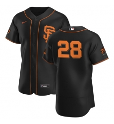 San Francisco Giants 28 Buster Posey Men Nike Black Alternate 2020 Authentic 20 at 24 Patch Player MLB Jersey