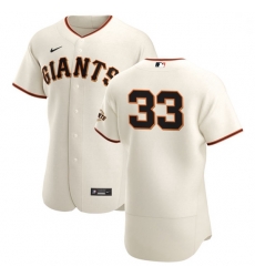 San Francisco Giants 33 Darin Ruf Men Nike Cream Home 2020 Authentic Player MLB Jersey