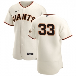 San Francisco Giants 33 Darin Ruf Men Nike Cream Home 2020 Authentic Player MLB Jersey