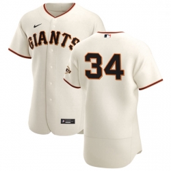 San Francisco Giants 34 Kevin Gausman Men Nike Cream Home 2020 Authentic Player MLB Jersey