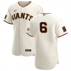 San Francisco Giants 6 Steven Duggar Men Nike Cream Home 2020 Authentic 20 at 24 Patch Player MLB Jersey