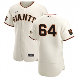 San Francisco Giants 64 Shaun Anderson Men Nike Cream Home 2020 Authentic 20 at 24 Patch Player MLB Jersey