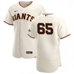 San Francisco Giants 65 Sam Coonrod Men Nike Cream Home 2020 Authentic Player MLB Jersey