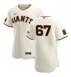 San Francisco Giants 67 Sam Selman Men Nike Cream Home 2020 Authentic 20 at 24 Patch Player MLB Jersey