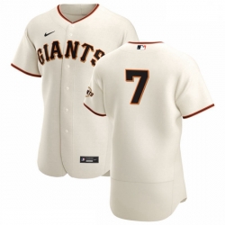 San Francisco Giants 7 Donovan Solano Men Nike Cream Home 2020 Authentic Player MLB Jersey