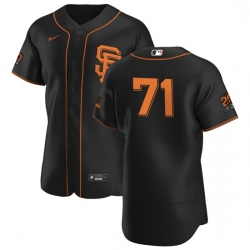 San Francisco Giants 71 Tyler Rogers Men Nike Black Alternate 2020 Authentic 20 at 24 Patch Player MLB Jersey