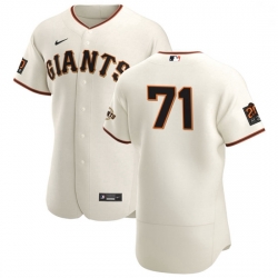 San Francisco Giants 71 Tyler Rogers Men Nike Cream Home 2020 Authentic 20 at 24 Patch Player MLB Jersey