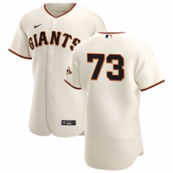 San Francisco Giants 73 Caleb Baragar Men Nike Cream Home 2020 Authentic Player MLB Jersey