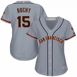 Womens Majestic San Francisco Giants 15 Bruce Bochy Authentic Grey Road Cool Base MLB Jersey