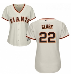 Womens Majestic San Francisco Giants 22 Will Clark Authentic Cream Home Cool Base MLB Jersey