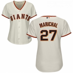 Womens Majestic San Francisco Giants 27 Juan Marichal Replica Cream Home Cool Base MLB Jersey