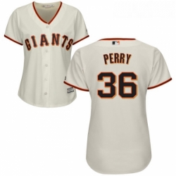 Womens Majestic San Francisco Giants 36 Gaylord Perry Authentic Cream Home Cool Base MLB Jersey