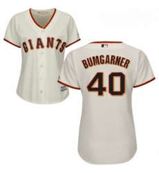 Womens Majestic San Francisco Giants 40 Madison Bumgarner Authentic Cream Home Cool Base MLB Jersey