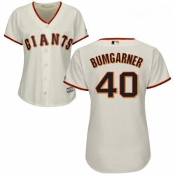 Womens Majestic San Francisco Giants 40 Madison Bumgarner Authentic Cream Home Cool Base MLB Jersey