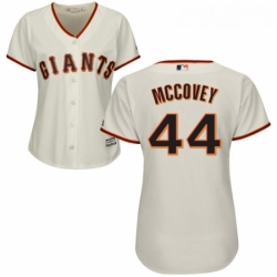 Womens Majestic San Francisco Giants 44 Willie McCovey Authentic Cream Home Cool Base MLB Jersey