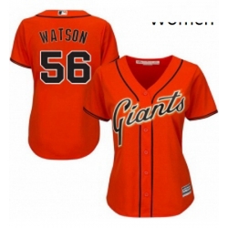 Womens Majestic San Francisco Giants 56 Tony Watson Authentic Orange Alternate Cool Base MLB Jersey 