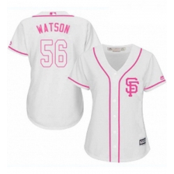 Womens Majestic San Francisco Giants 56 Tony Watson Authentic White Fashion Cool Base MLB Jersey 