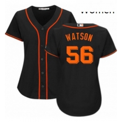 Womens Majestic San Francisco Giants 56 Tony Watson Replica Black Alternate Cool Base MLB Jersey 
