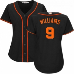 Womens Majestic San Francisco Giants 9 Matt Williams Authentic Black Alternate Cool Base MLB Jersey