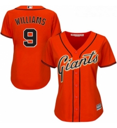 Womens Majestic San Francisco Giants 9 Matt Williams Authentic Orange Alternate Cool Base MLB Jersey