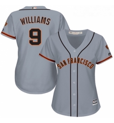 Womens Majestic San Francisco Giants 9 Matt Williams Replica Grey Road Cool Base MLB Jersey
