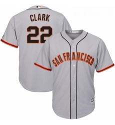 Youth Majestic San Francisco Giants 22 Will Clark Authentic Grey Road Cool Base MLB Jersey