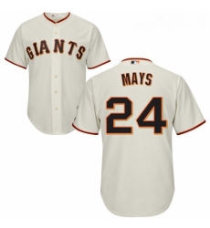 Youth Majestic San Francisco Giants 24 Willie Mays Authentic Cream Home Cool Base MLB Jersey