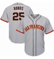 Youth Majestic San Francisco Giants 25 Barry Bonds Authentic Grey Road Cool Base MLB Jersey