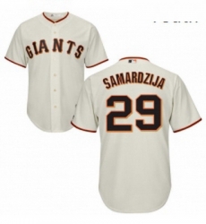 Youth Majestic San Francisco Giants 29 Jeff Samardzija Replica Cream Home Cool Base MLB Jersey