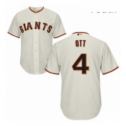 Youth Majestic San Francisco Giants 4 Mel Ott Authentic Cream Home Cool Base MLB Jersey