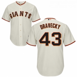 Youth Majestic San Francisco Giants 43 Dave Dravecky Replica Cream Home Cool Base MLB Jersey