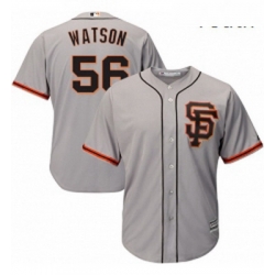 Youth Majestic San Francisco Giants 56 Tony Watson Replica Grey Road 2 Cool Base MLB Jersey 