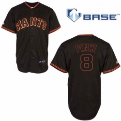 Youth Majestic San Francisco Giants 8 Hunter Pence Authentic Black Cool Base MLB Jersey