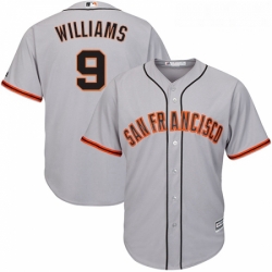 Youth Majestic San Francisco Giants 9 Matt Williams Authentic Grey Road Cool Base MLB Jersey