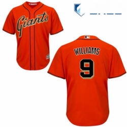Youth Majestic San Francisco Giants 9 Matt Williams Authentic Orange Alternate Cool Base MLB Jersey
