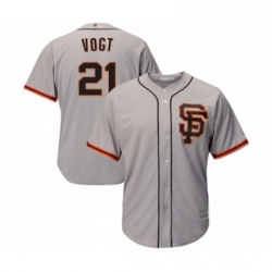 Youth San Francisco Giants 21 Stephen Vogt Replica Grey Road 2 Cool Base Baseball Jersey 