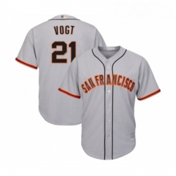 Youth San Francisco Giants 21 Stephen Vogt Replica Grey Road Cool Base Baseball Jersey 